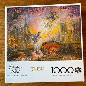 Buffalo Games 1,000 piece puzzle Josephine Wall Magical Merry Go Round Glitter